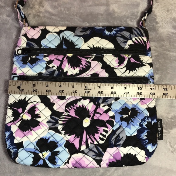 VERA BRADLEY crossbody bag floral purple blue - Picture 10 of 12